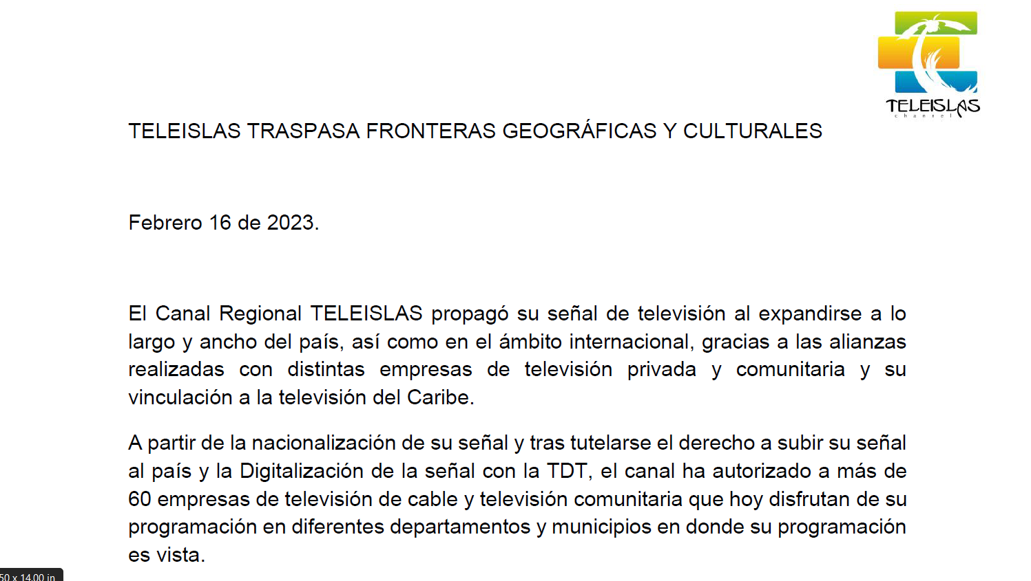 Teleislas Comunicado: Teleislas traspasa fronteras geográficas y culturales ...